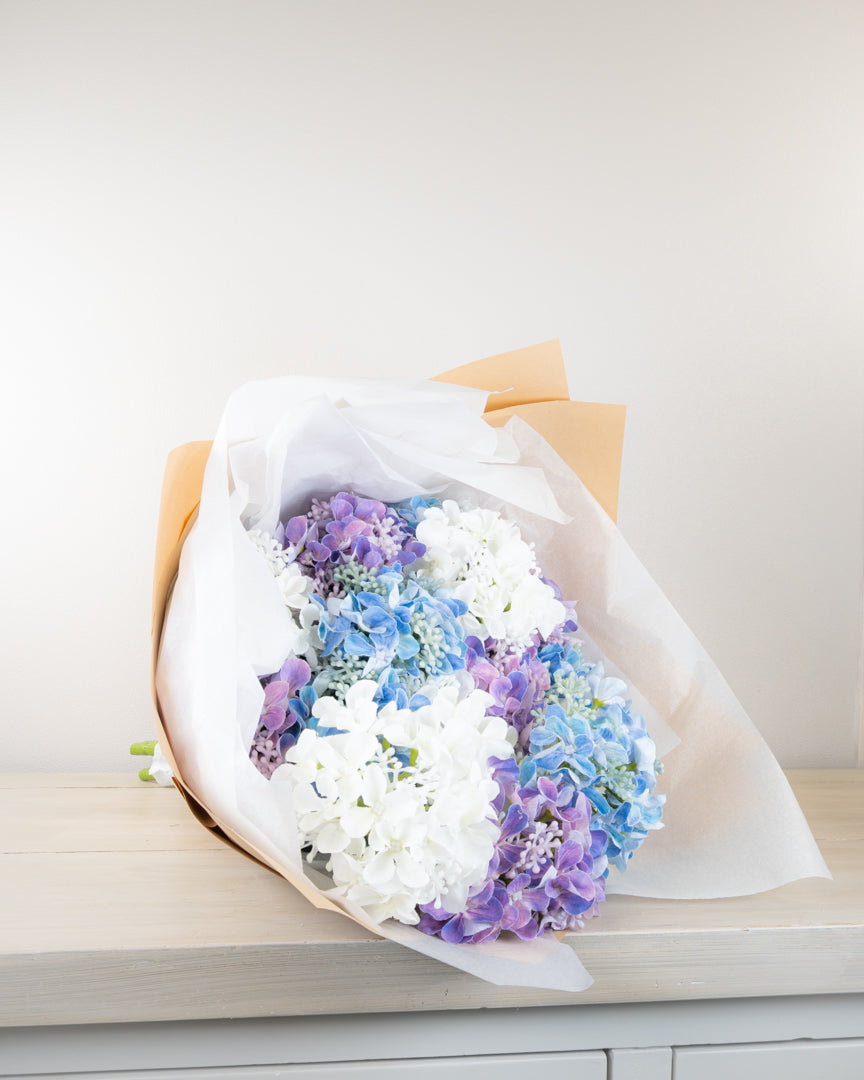 Spring Hydrangea Bouquet With Vase
