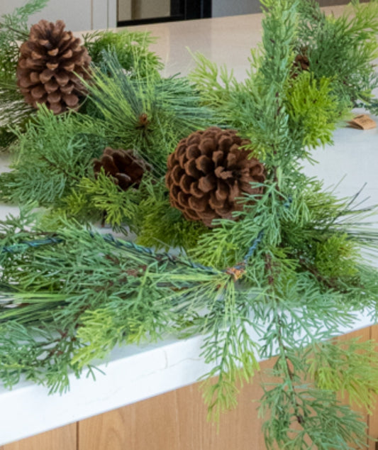 Realistic Pine & Cedar Garland