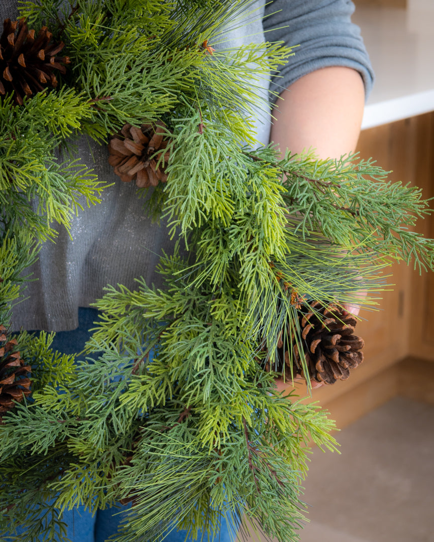 Realistic Pine & Cedar Wreath