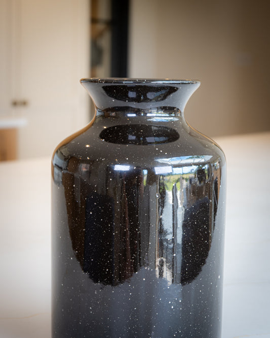 Black Speckled Vase