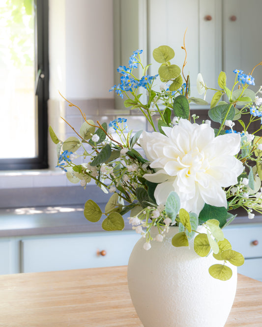 Dahlia & Forget-Me-Nots in Vase