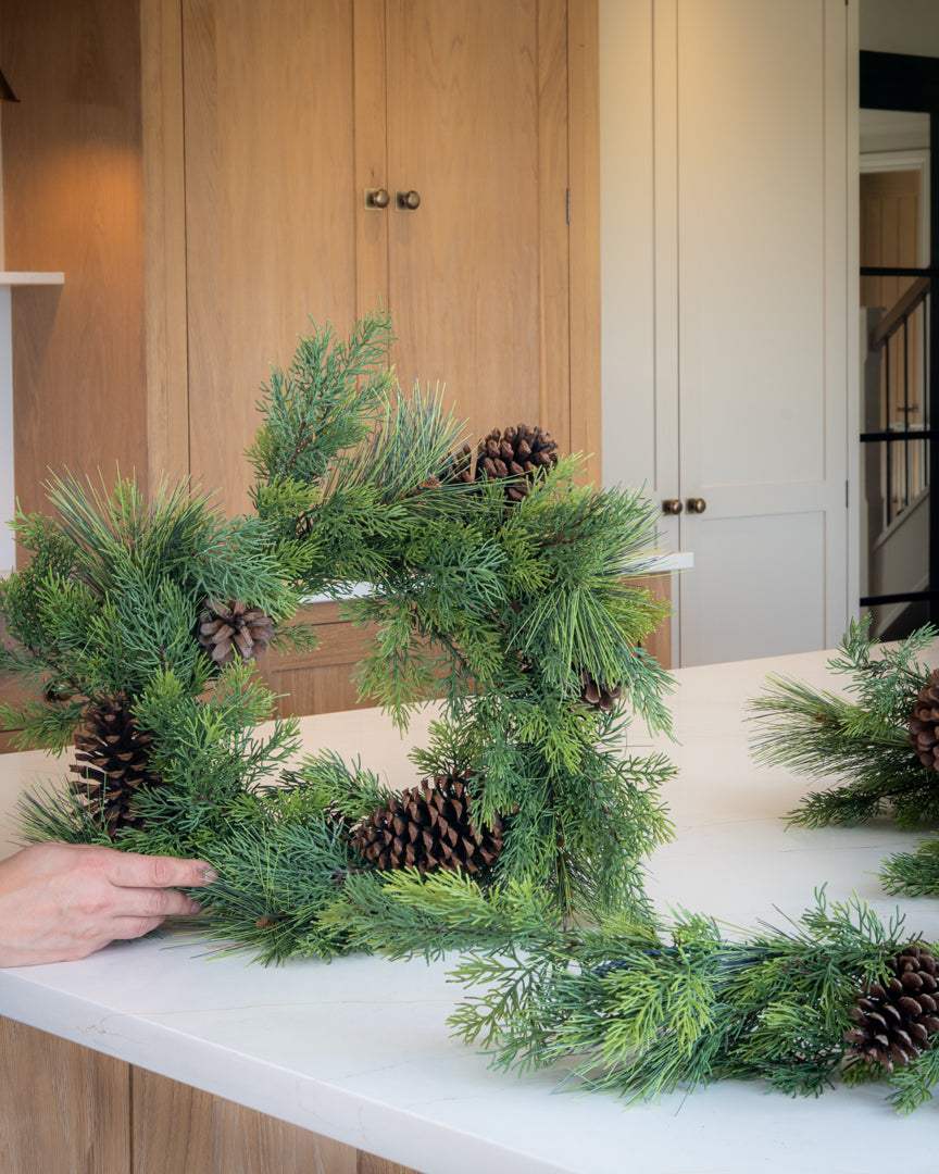 Realistic Pine & Cedar Wreath