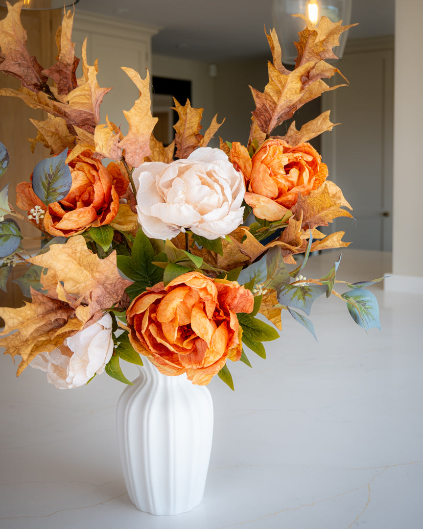 Autumn Orange Peony Bouquet