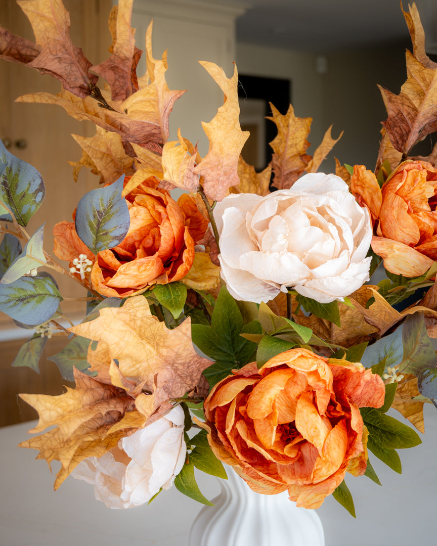 Autumn Orange Peony Bouquet