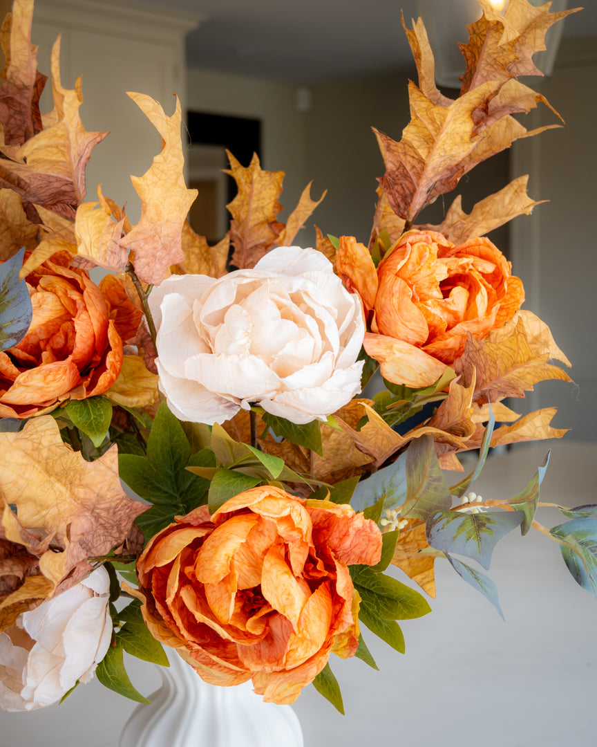 Autumn Orange Peony Bouquet
