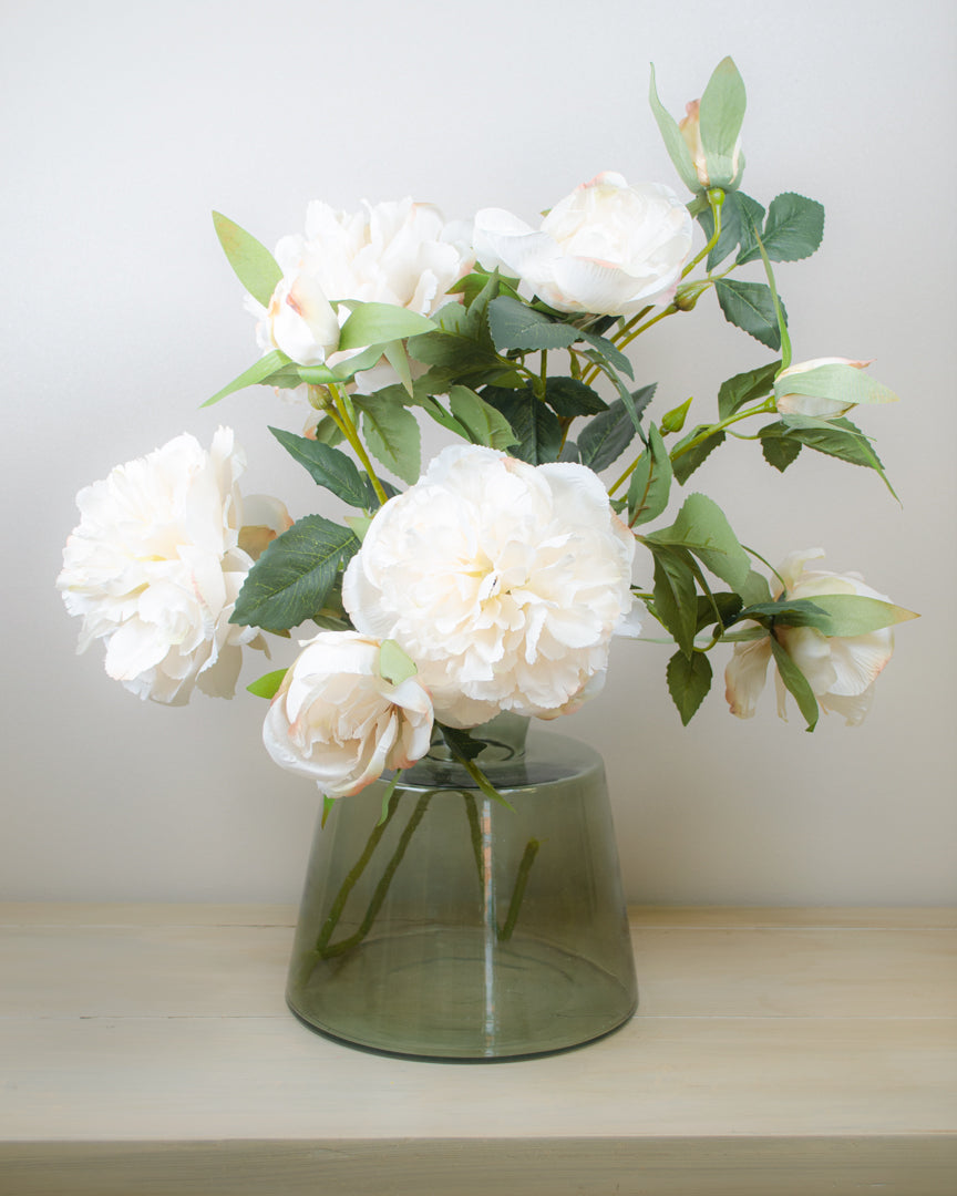 Ivory Hillary Peony Spray