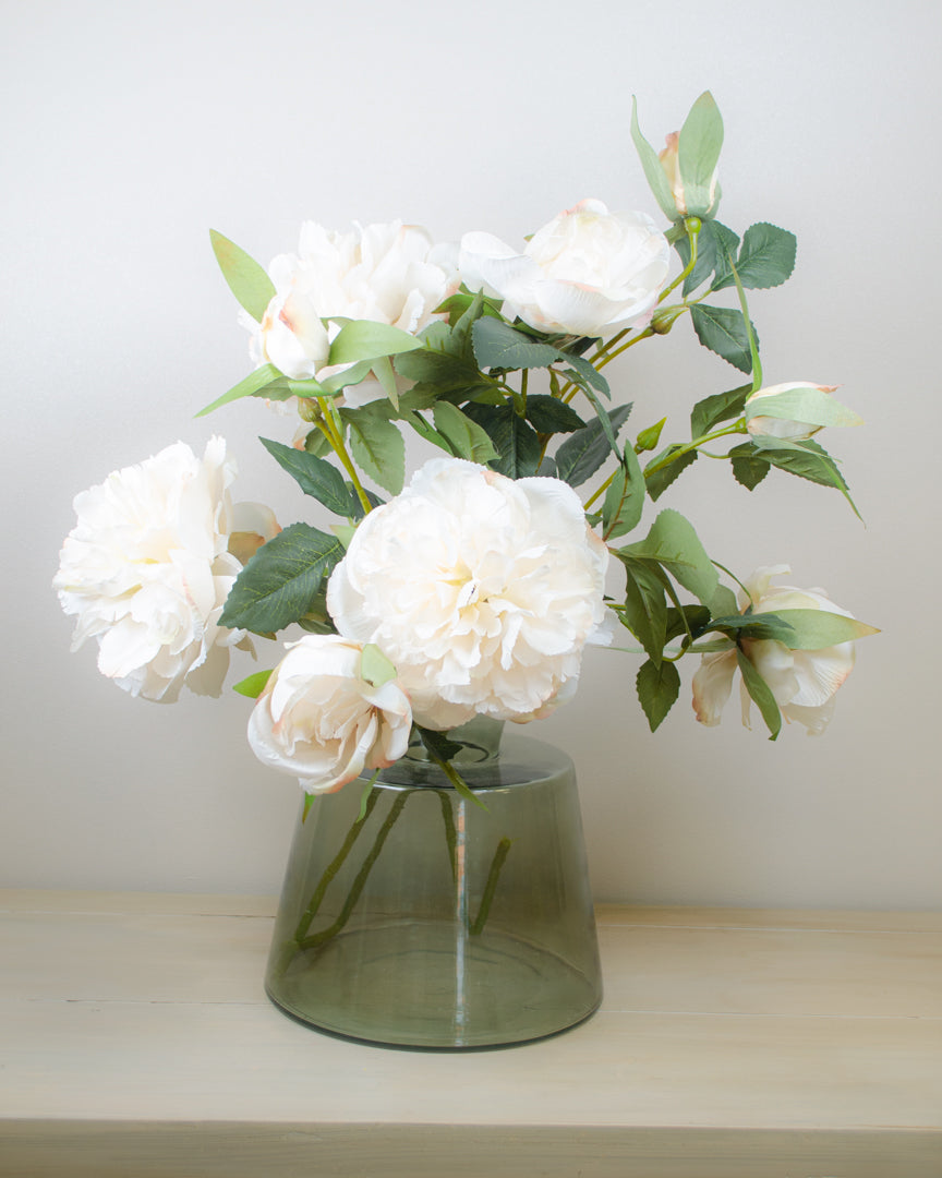 Ivory Hillary Peony Spray