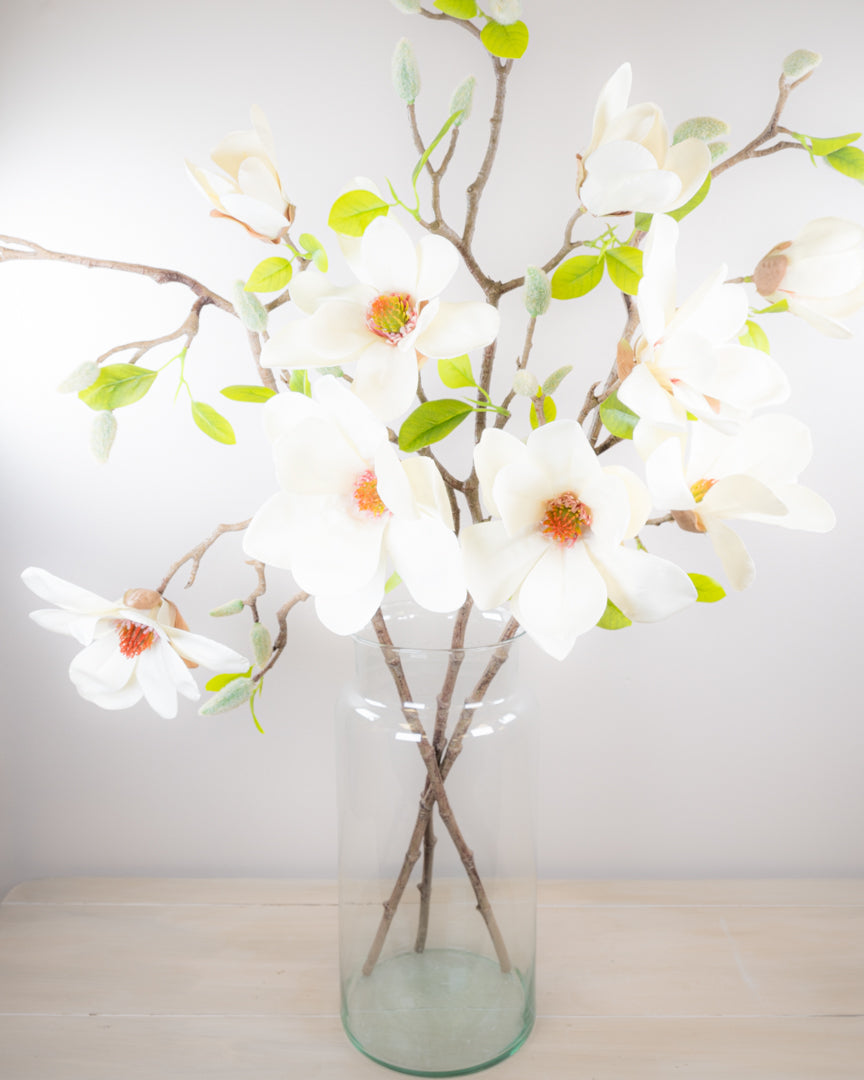 Large Magnolia Branch - Ivory