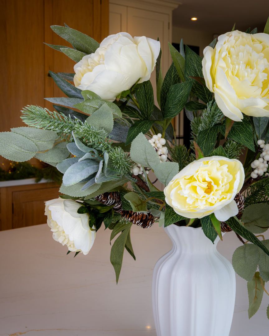 Winter Frosted Peony Bouquet