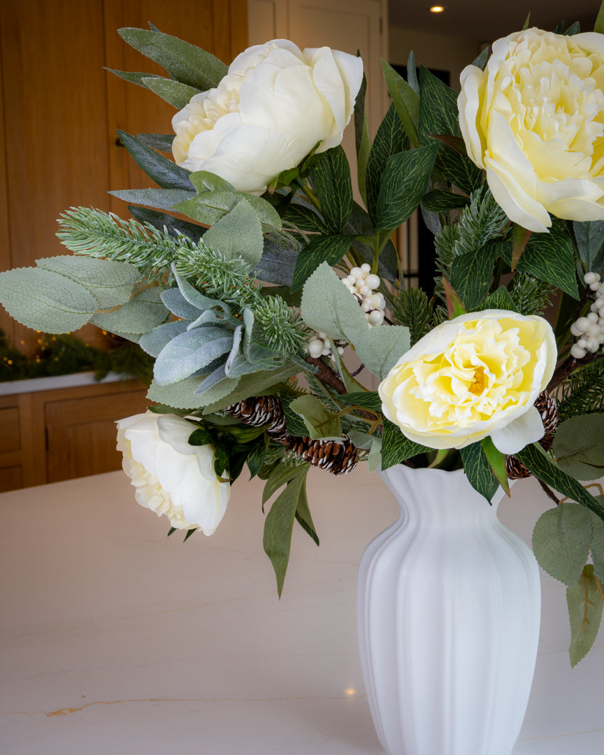 Winter Frosted Peony Bouquet