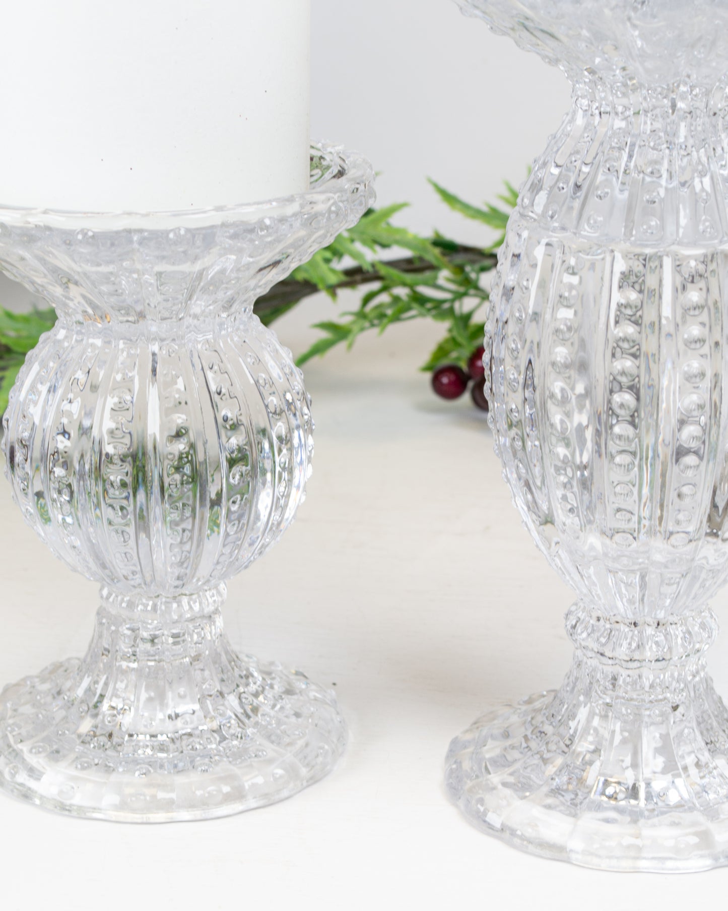 Pearl Glass Candle Stick (2 sizes)