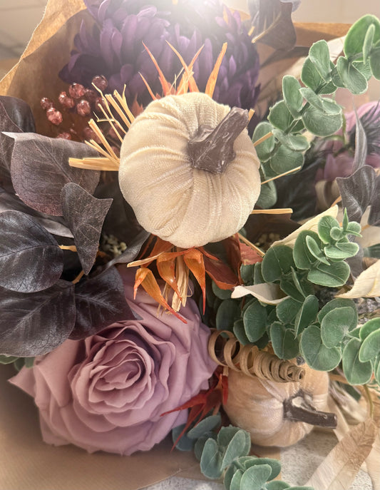 Autumn Mulberry Pumpkin Bouquet