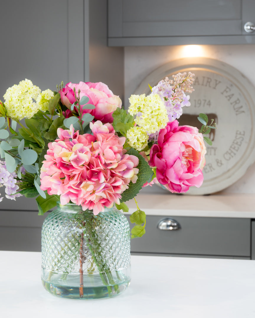 English Peony Garden in Vase