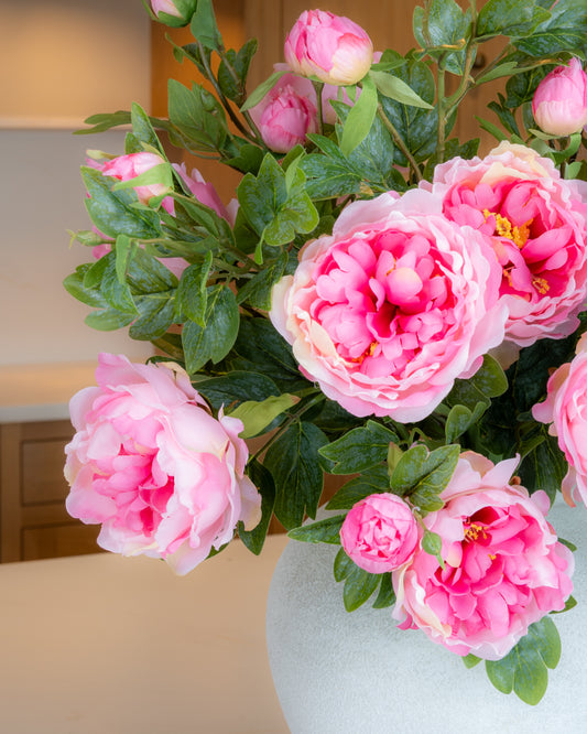 Large Peony Spray - Blush