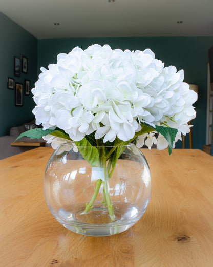 White Hydrangea Fishbowl