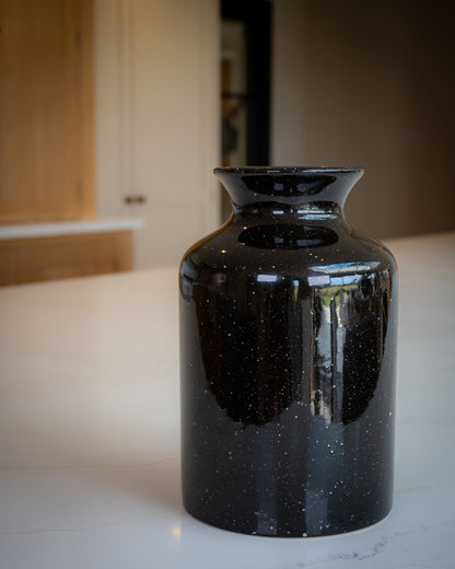 Black Speckled Vase