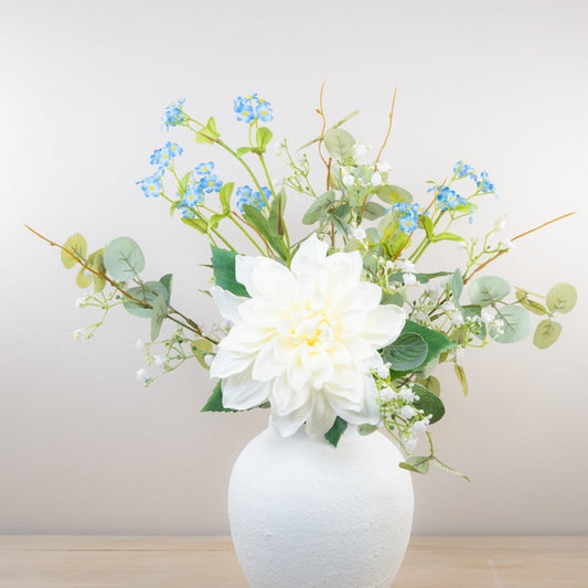 Dahlia & Forget-Me-Nots in Vase