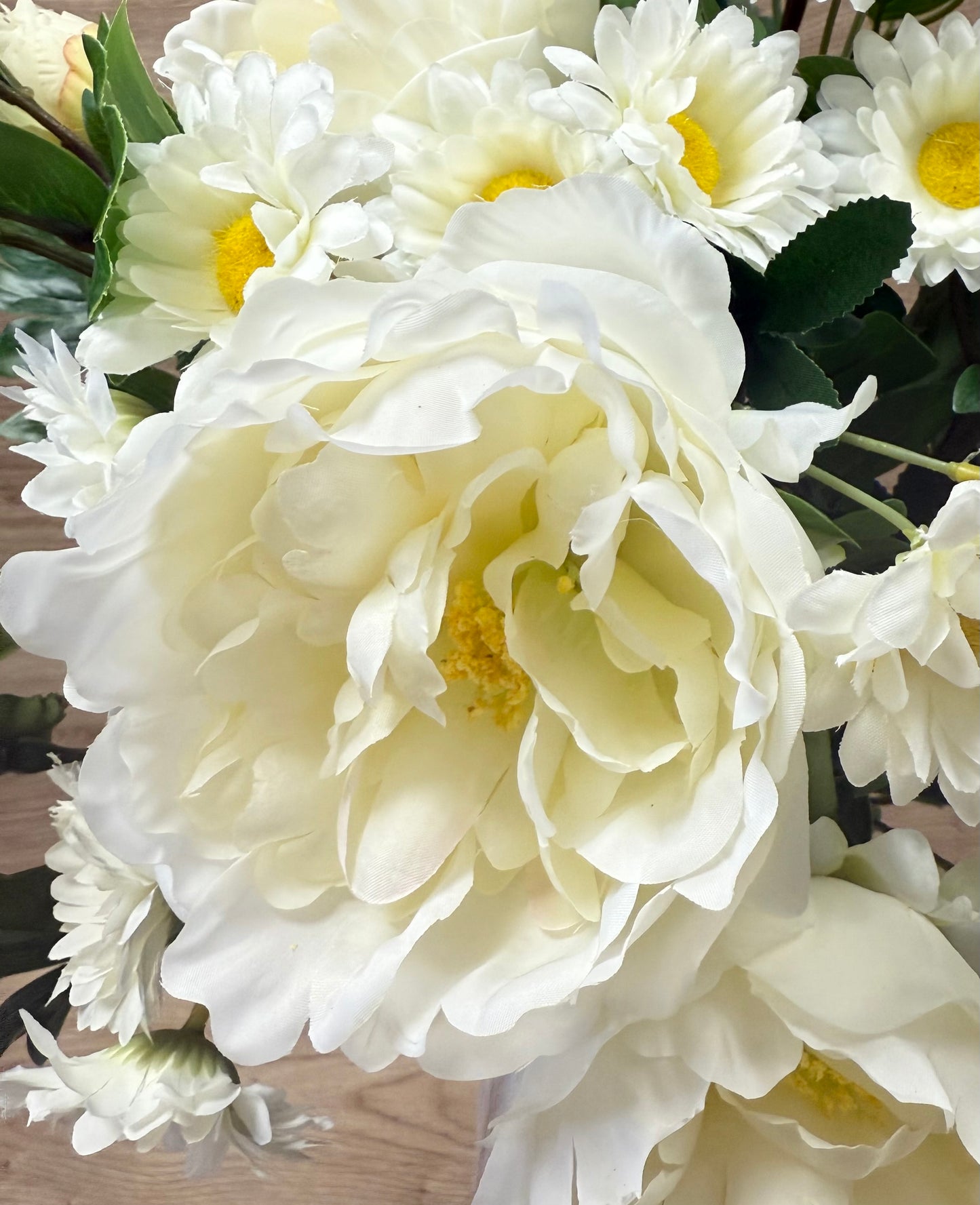 White Peony & Daisy Bouquet