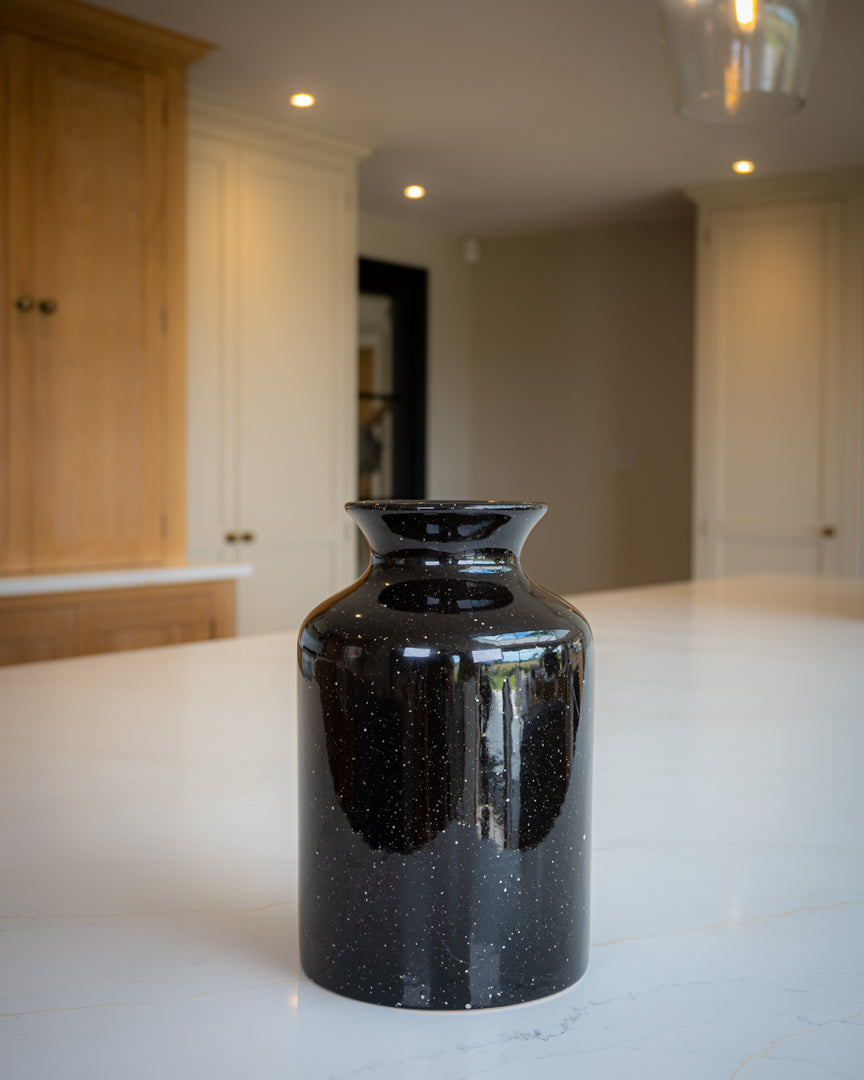 Black Speckled Vase