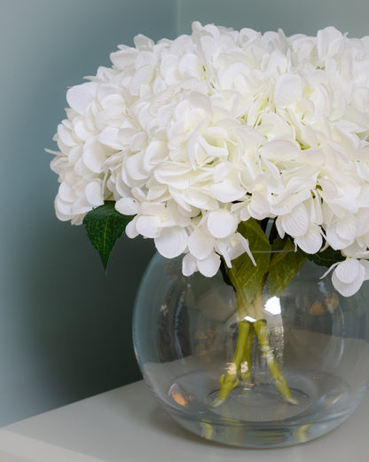 White Hydrangea Fishbowl
