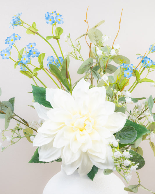 Dahlia & Forget-Me-Nots in Vase