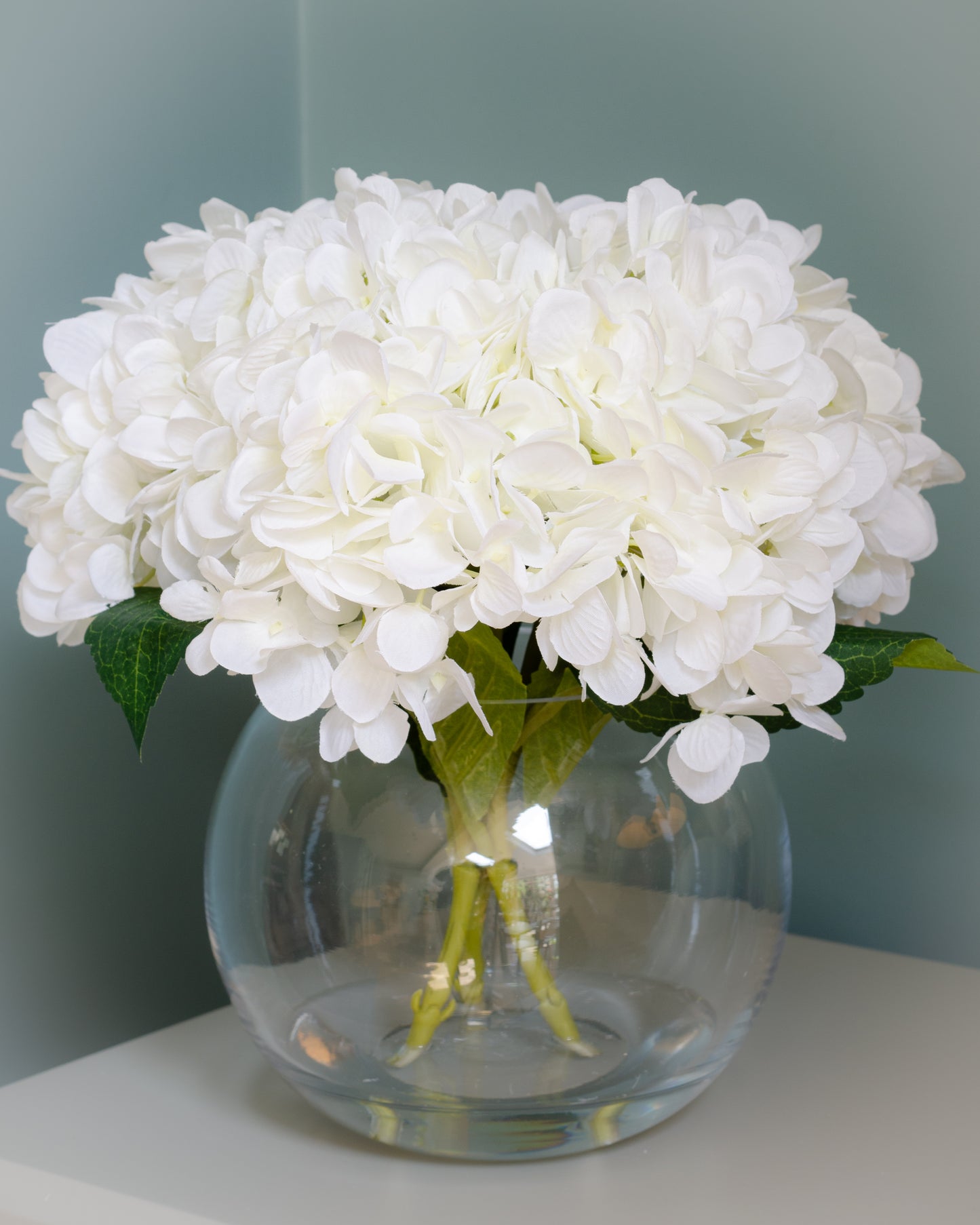 White Hydrangea Fishbowl