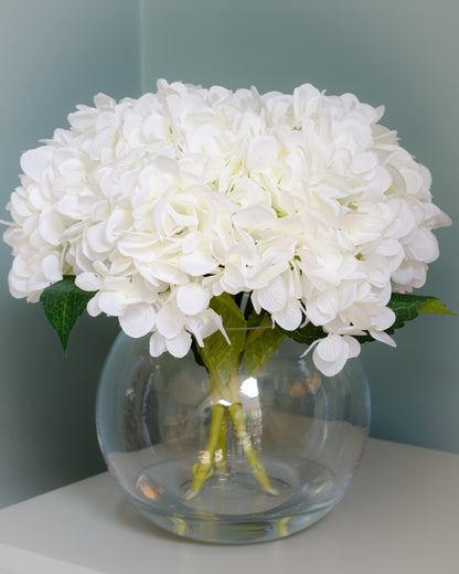 White Hydrangea Fishbowl
