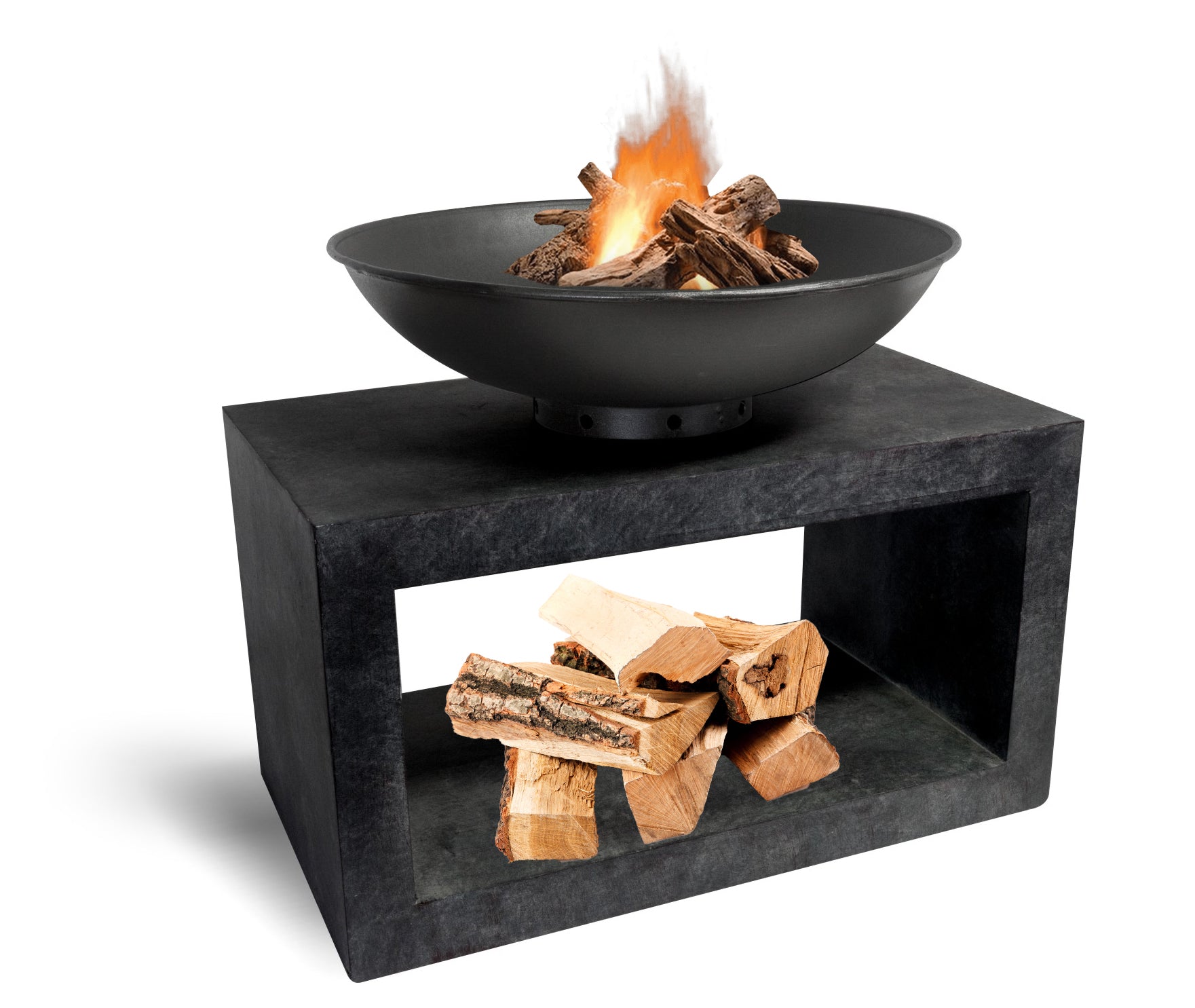 Fire Bowl On Rectangle Console