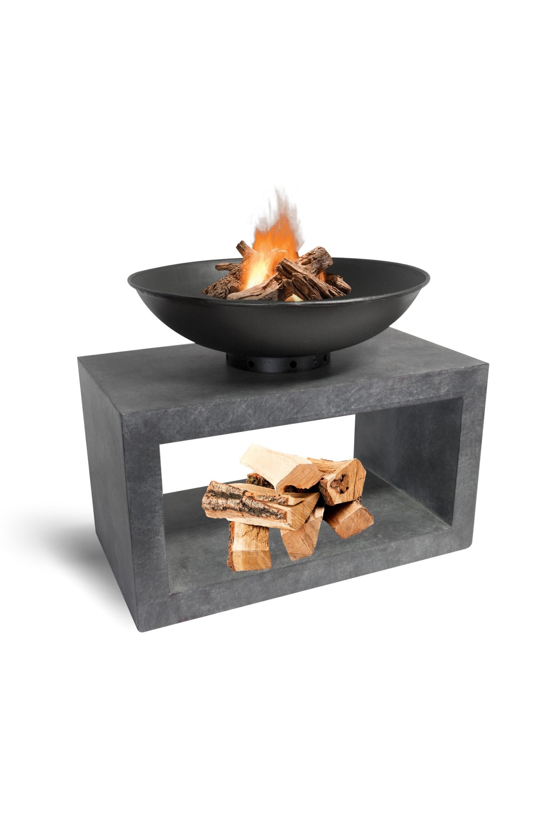 Fire Bowl On Rectangle Console