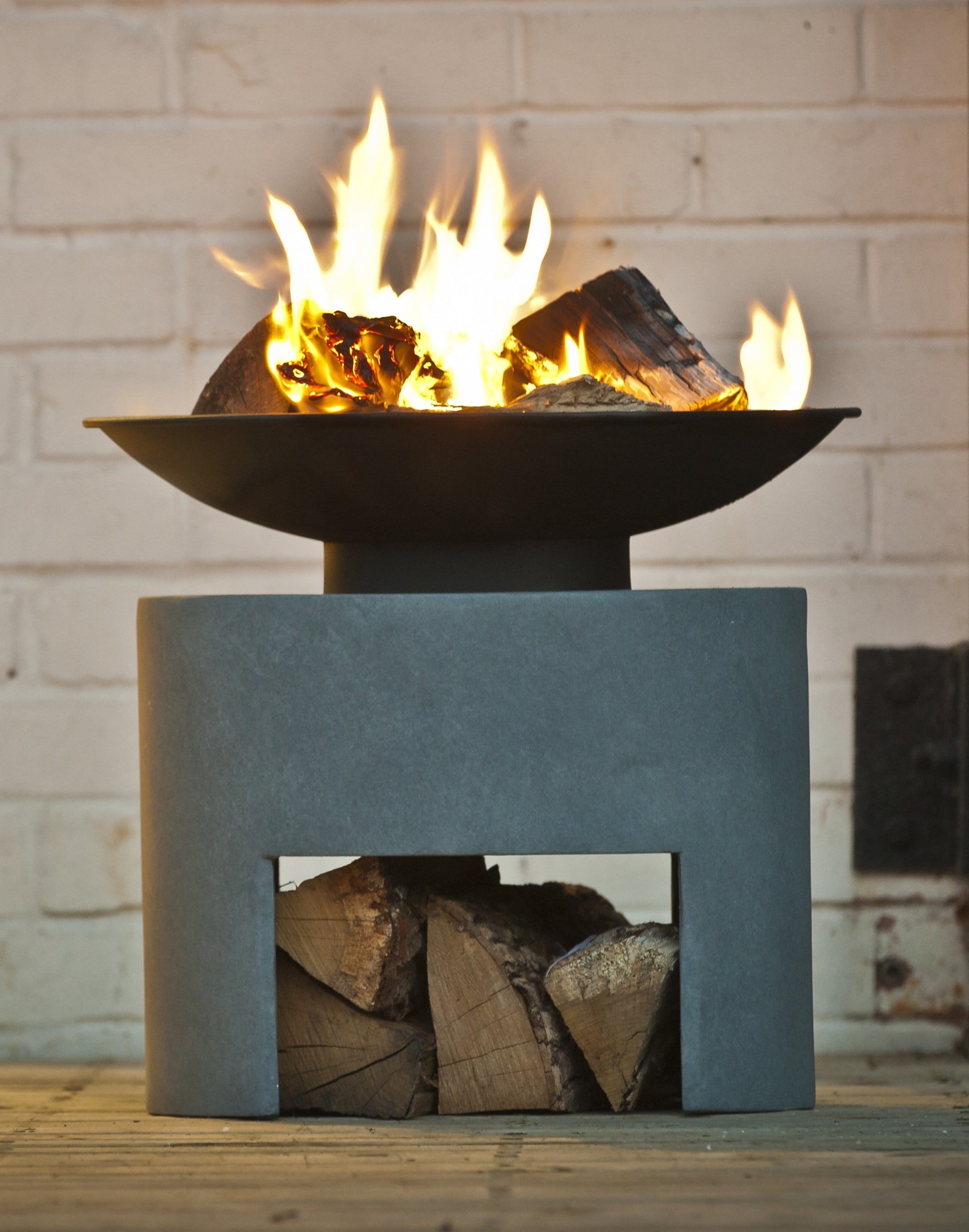 Fire Bowl on Oval Console