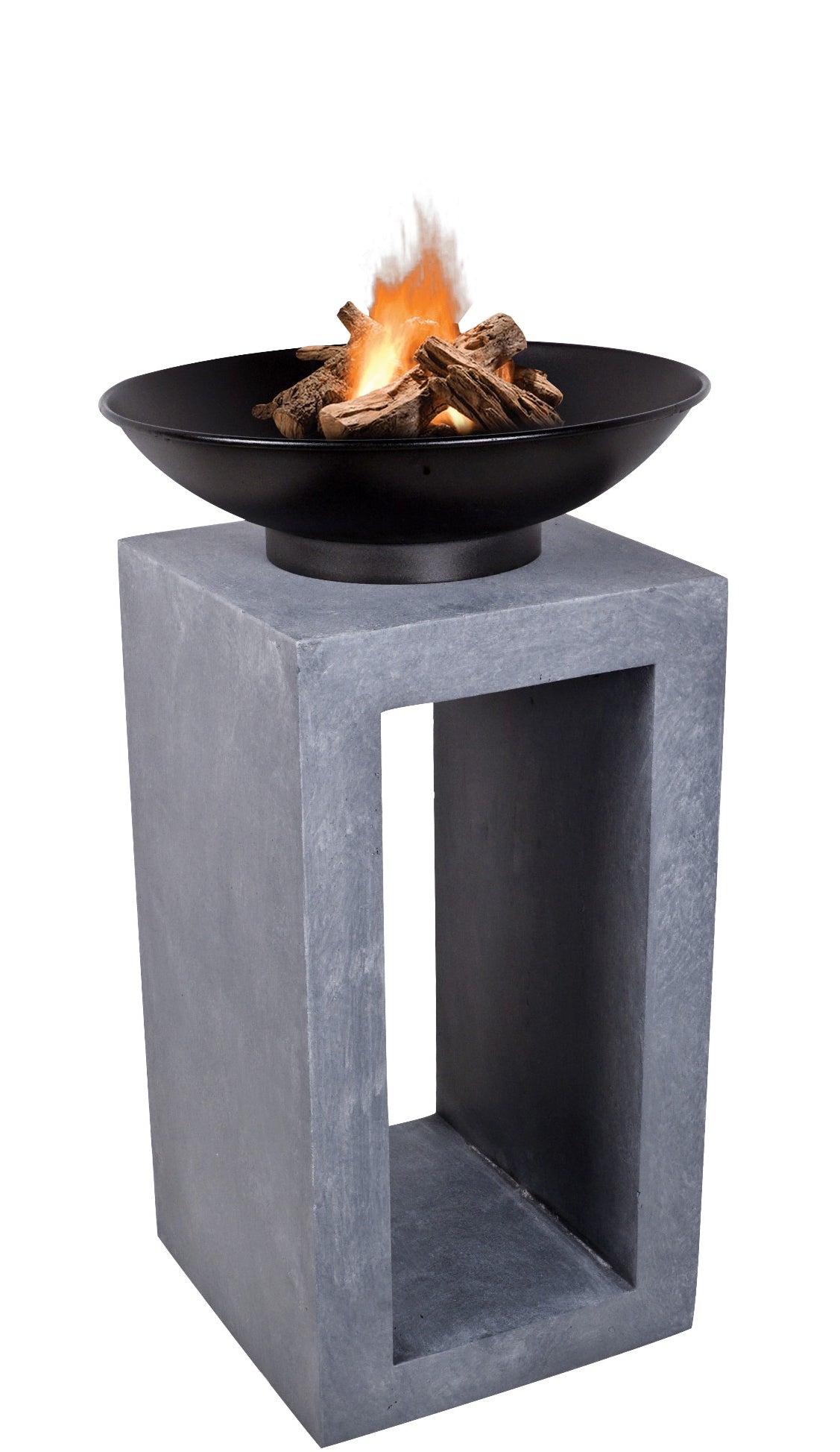 Fire Bowl & Square Console Table