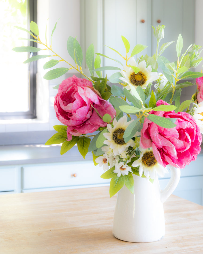 Summer Peony & Sunflower Bouquet