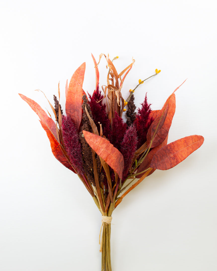 Autumn Foliage Posy - Burgundy