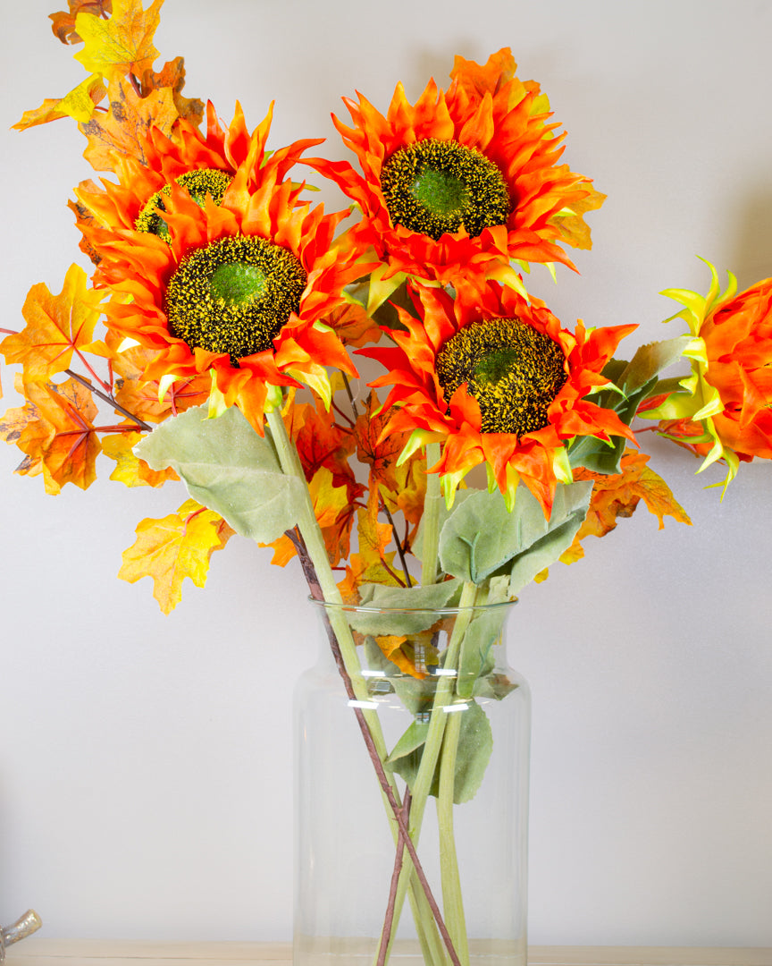 Large Orange Sunflower Stem