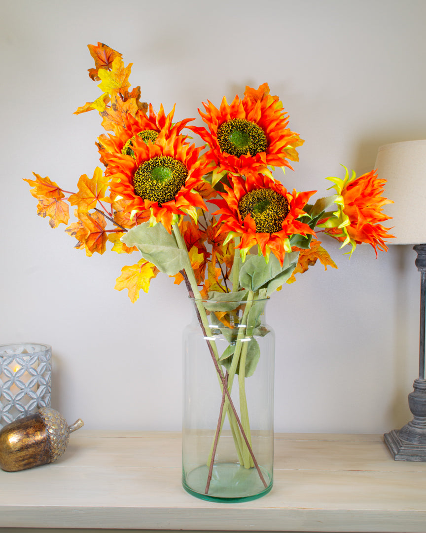 Large Orange Sunflower Stem