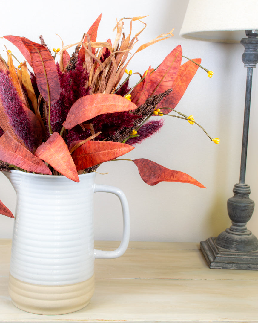 Autumn Foliage Posy - Burgundy