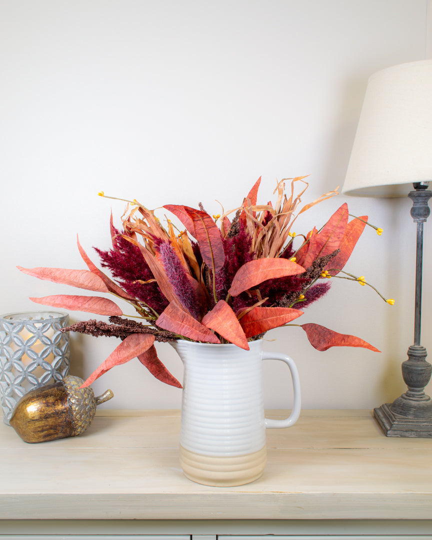 Autumn Foliage Posy - Burgundy