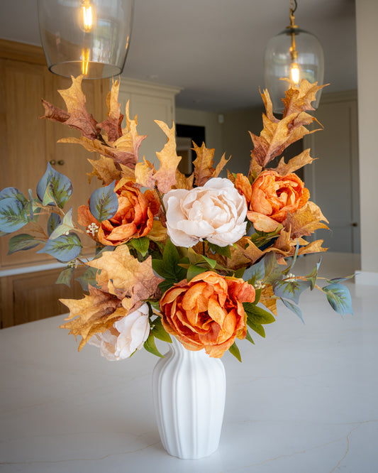 Autumn Orange Peony Bouquet