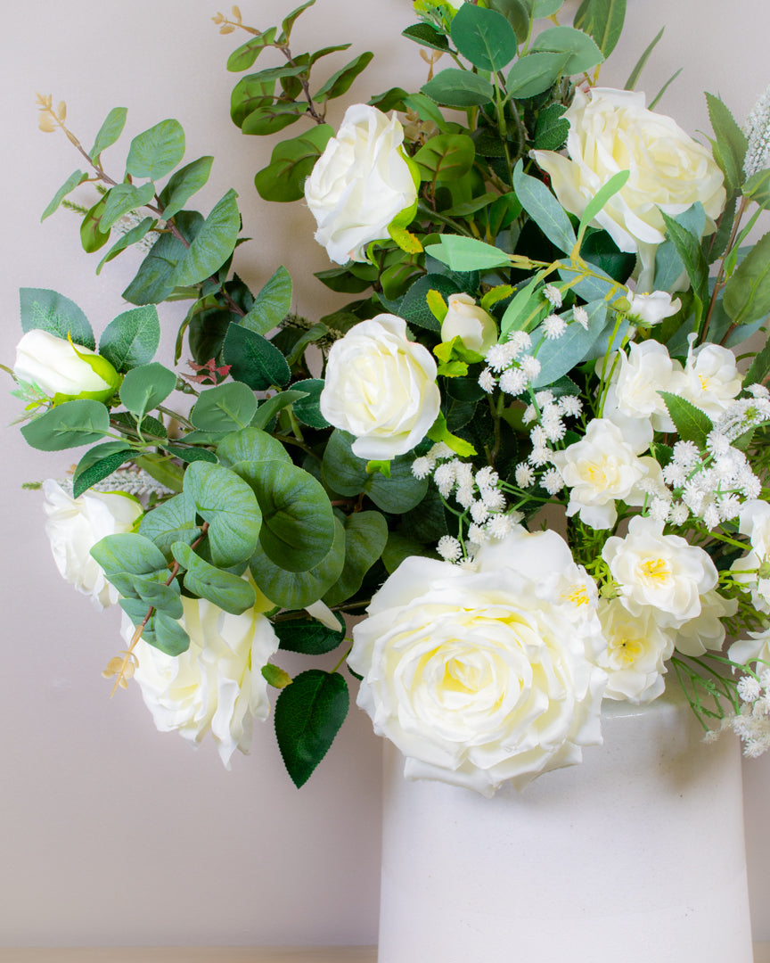 Luxury White Bouquet & Vase Bundle