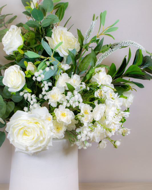 Luxury White Bouquet & Vase Bundle