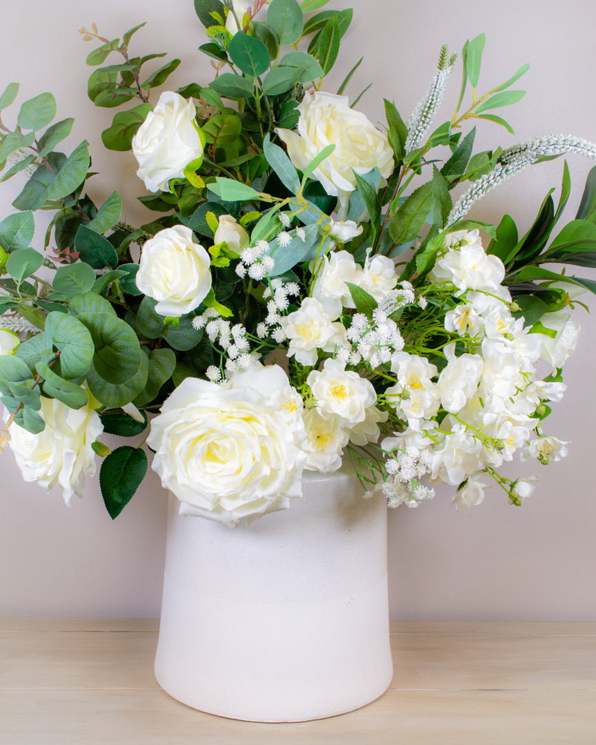 Luxury White Bouquet & Vase Bundle