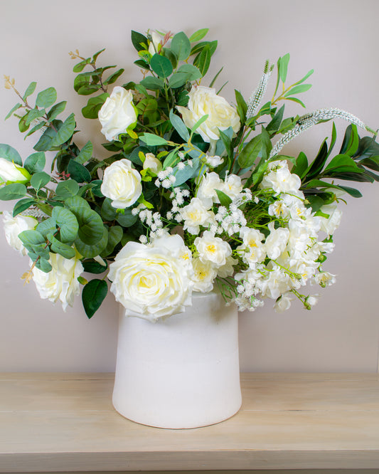 Luxury White Bouquet & Vase Bundle