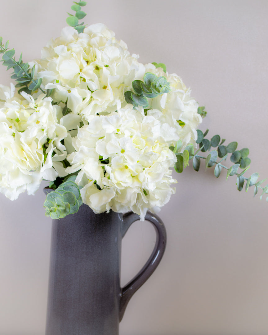 White Hydrangea Bouquet & Jug Bundle