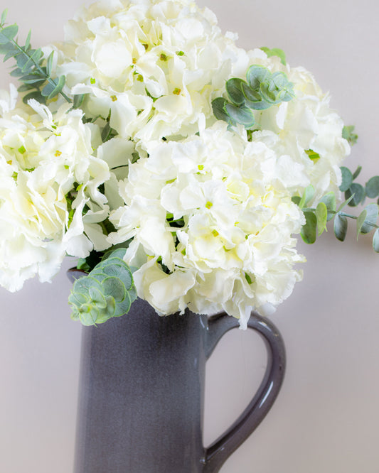 White Hydrangea Bouquet & Jug Bundle