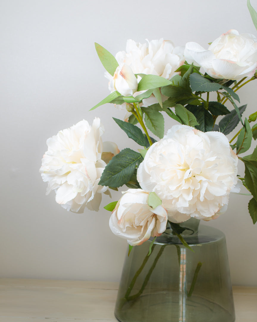 Ivory Hillary Peony Spray