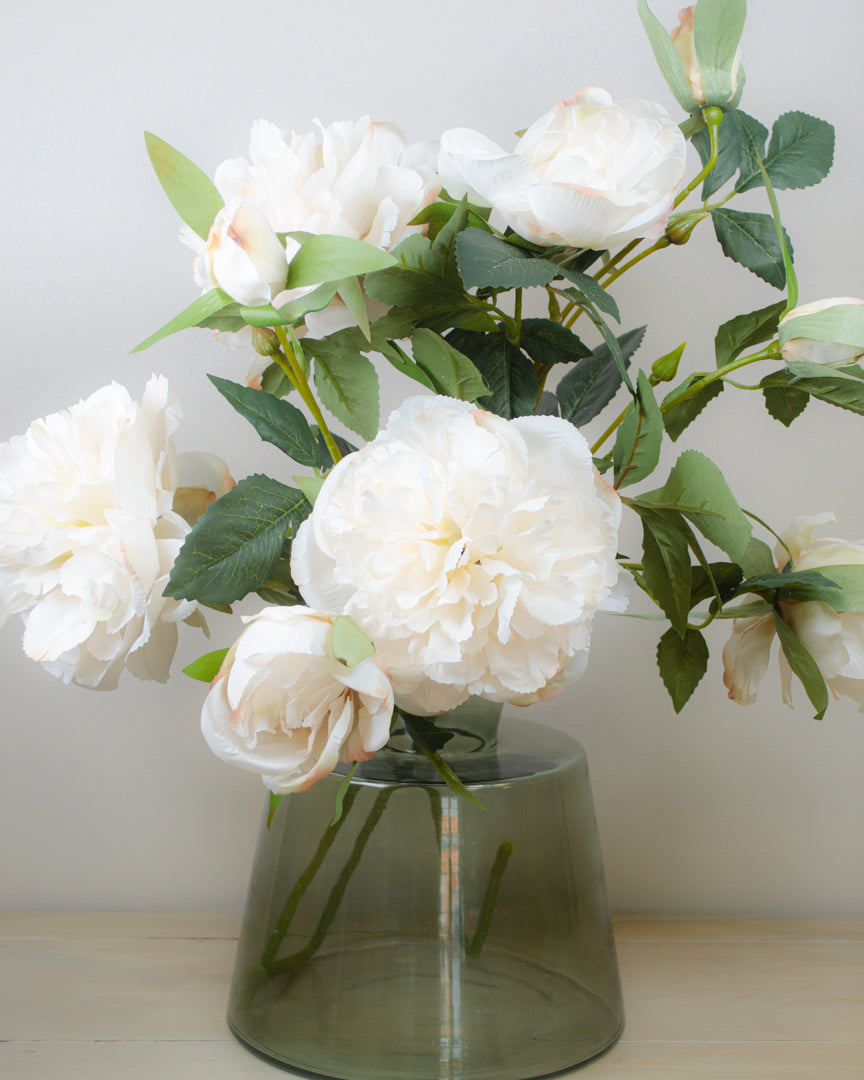 Ivory Hillary Peony Spray