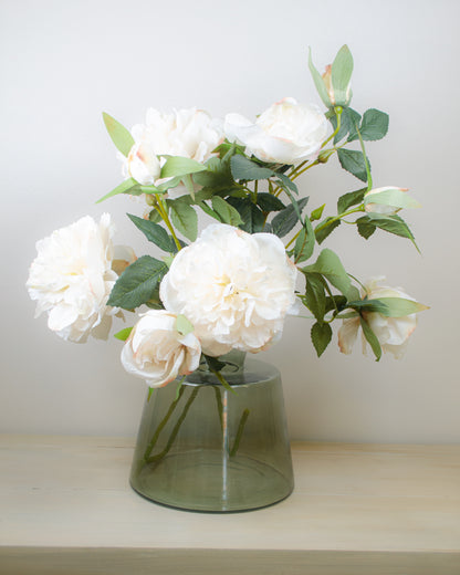 Ivory Hillary Peony Spray