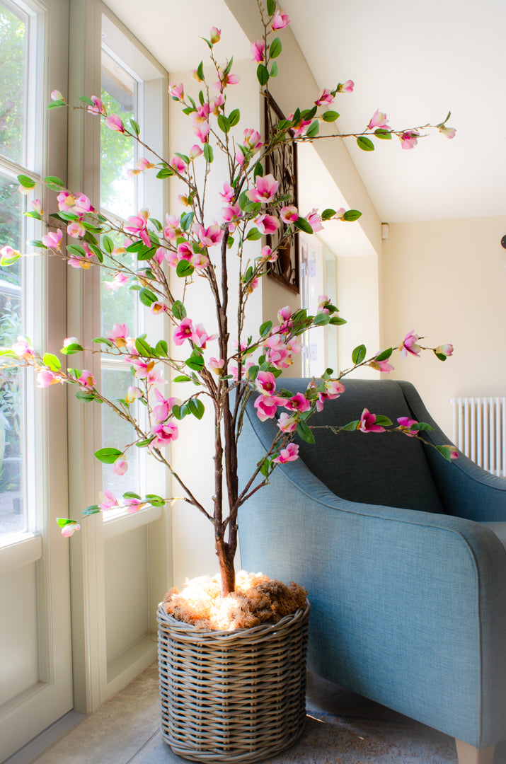 Artificial Pink Magnolia Tree