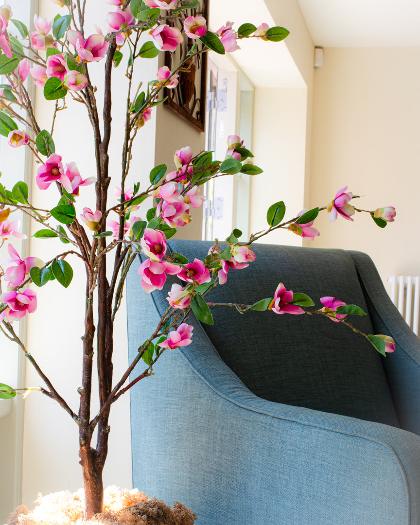 Artificial Pink Magnolia Tree