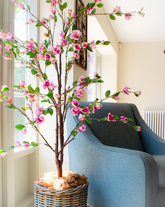 Artificial Pink Magnolia Tree